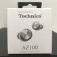 ※送料無料※ Technics ワイヤレスステレオインサイドホン EAH-AZ100 ホワイト シルバー 中古 囗G