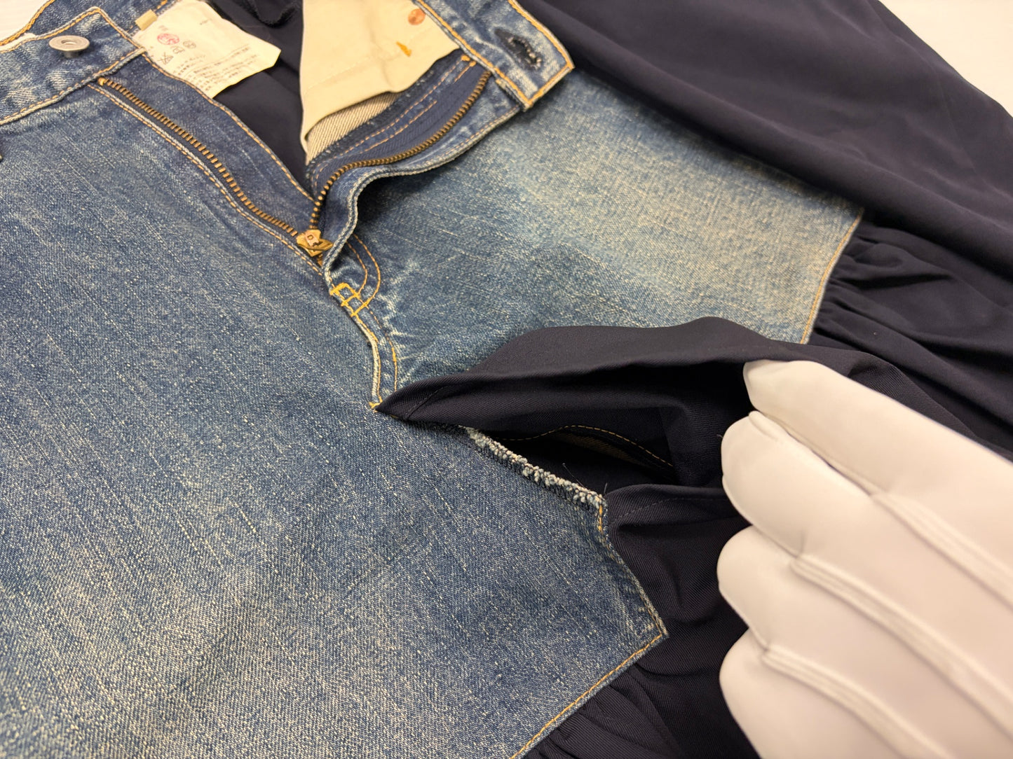 ジュンヤワタナベ コムデギャルソン XP-S007 スカート 日本製 サイズXS デニム切り替え JUNYA WATANABE COMME des GARCONS denim