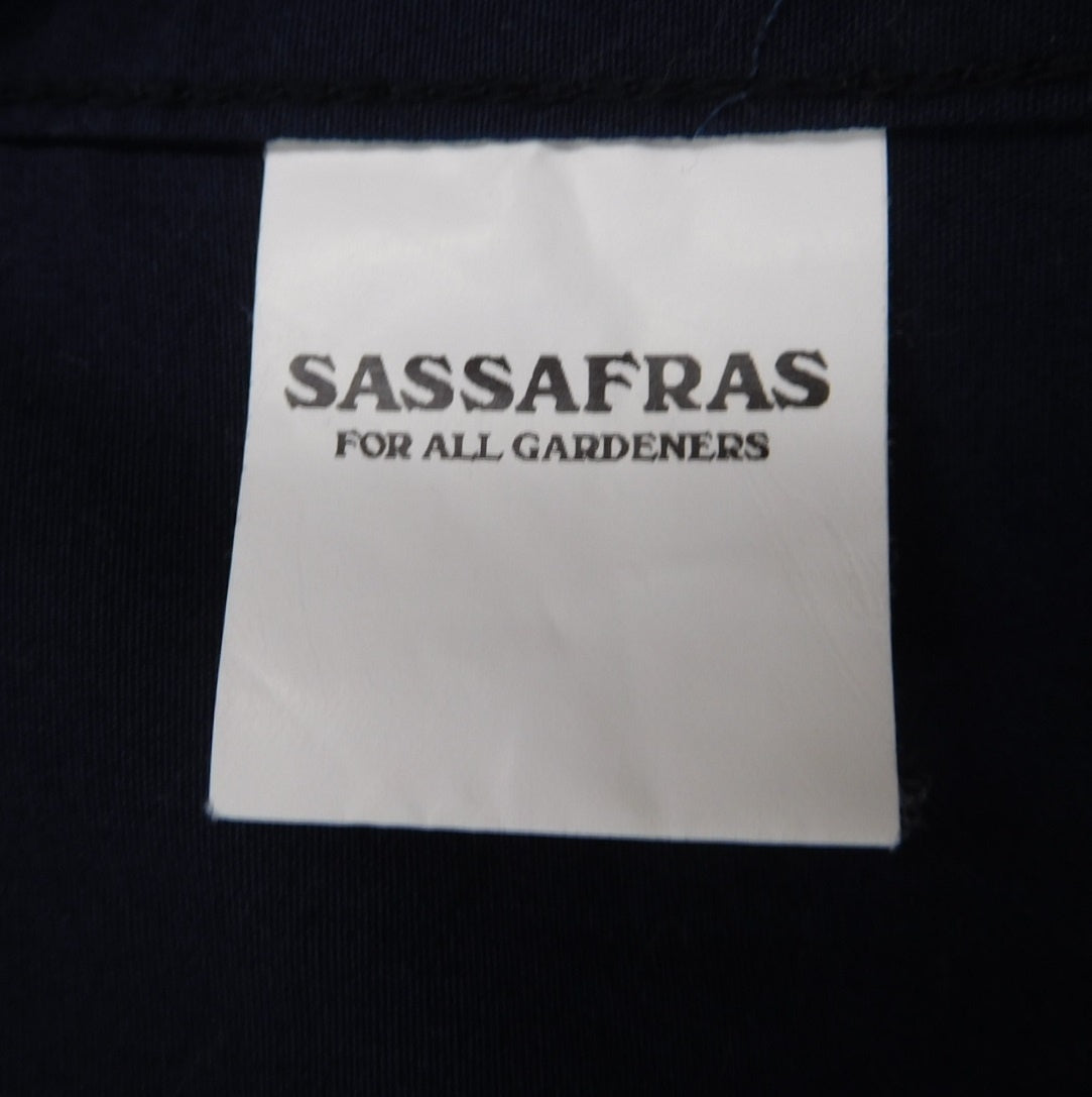 SASAFRAS ササフラス 長袖コットンシャツ ネイビー 日本製 size:M囗T巛