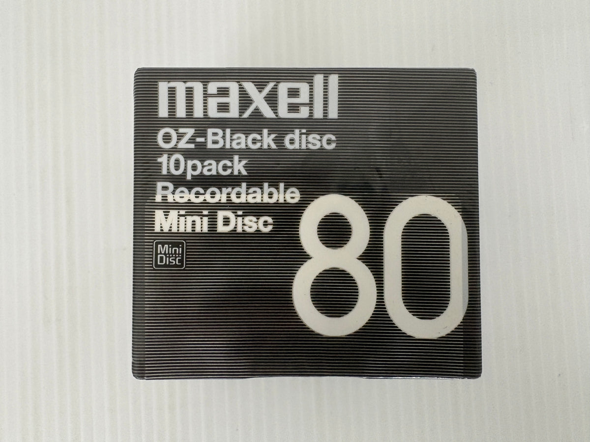 【未開封】maxell OZ-Black disc 80 MD 10枚パック ミニディスク 録音用 OZMD80B.10P マクセル