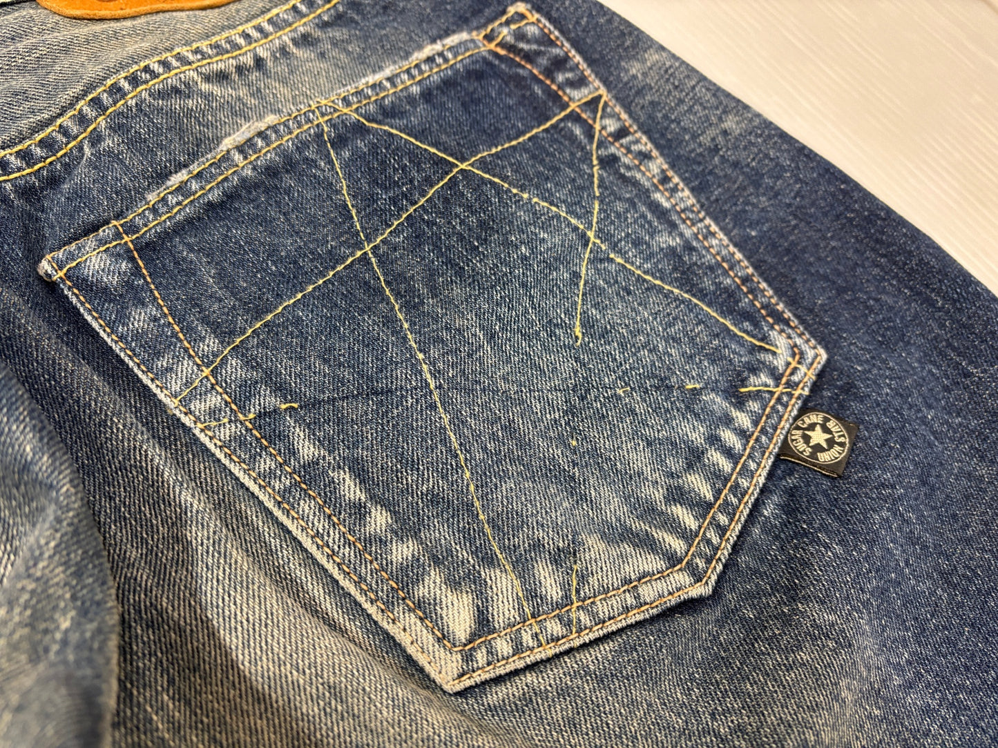 シュガーケーン SC40065H USED加工 デニムパンツ W32 スター ジーンズ 東洋エンタープライズ TOYO SUGAR CANE STAR JEANS