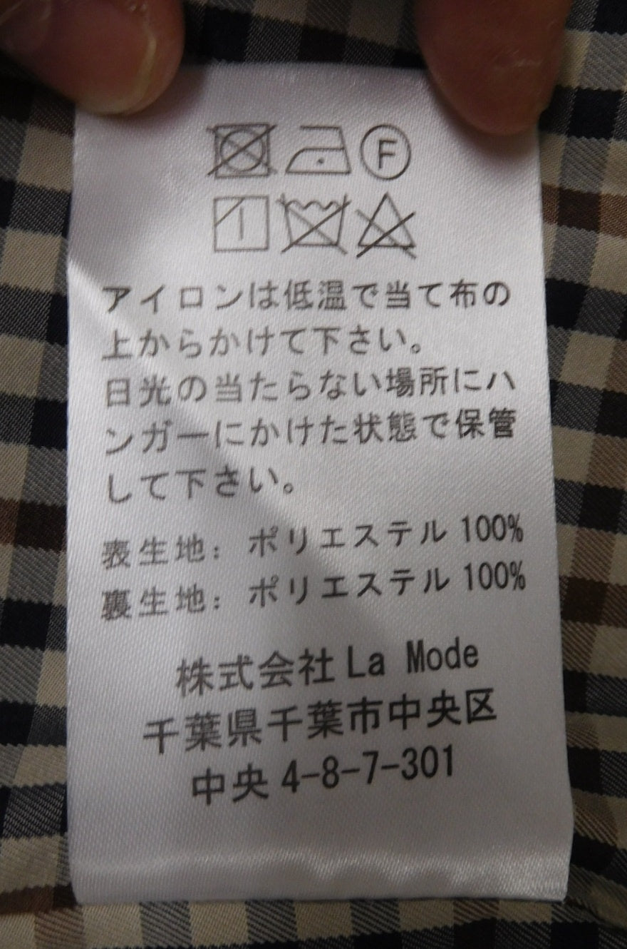 タグ付！La MODE ラ・モード トレンチコート ブラウン size:38囗T巛
