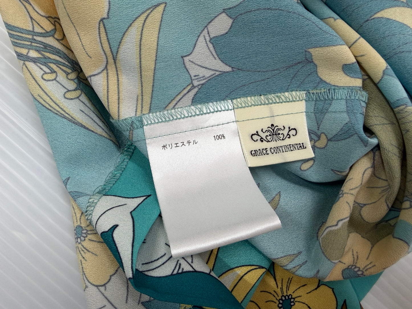 グレースコンチネンタル フラワープリントタンクトップ ノースリーブ カットソー シャツ ブラウス サイズ36 GRACE CONTINENTAL