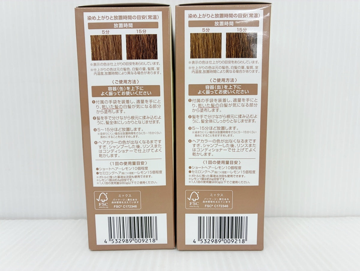 未開封 ヘアボーテ エクラ ボタニカル エアカラーフォーム EX ライトブラウン 白髪用 80g×2 Made in Japan