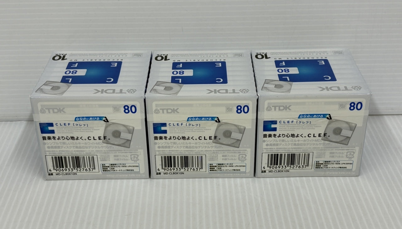送料無料 TDK MD80分 10枚組 3パック MD-CL80X10N囗T巛