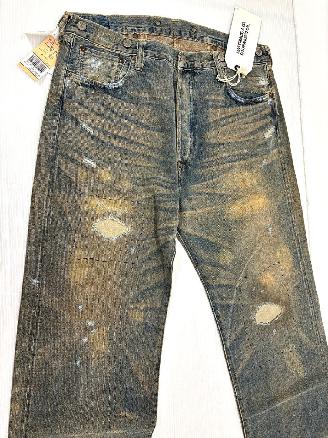 リーバイス LVC 27501-0004 デニムパンツ ジーンズ ダメージ リペア加工 W36 日本製 Levi's Vintage Clothing