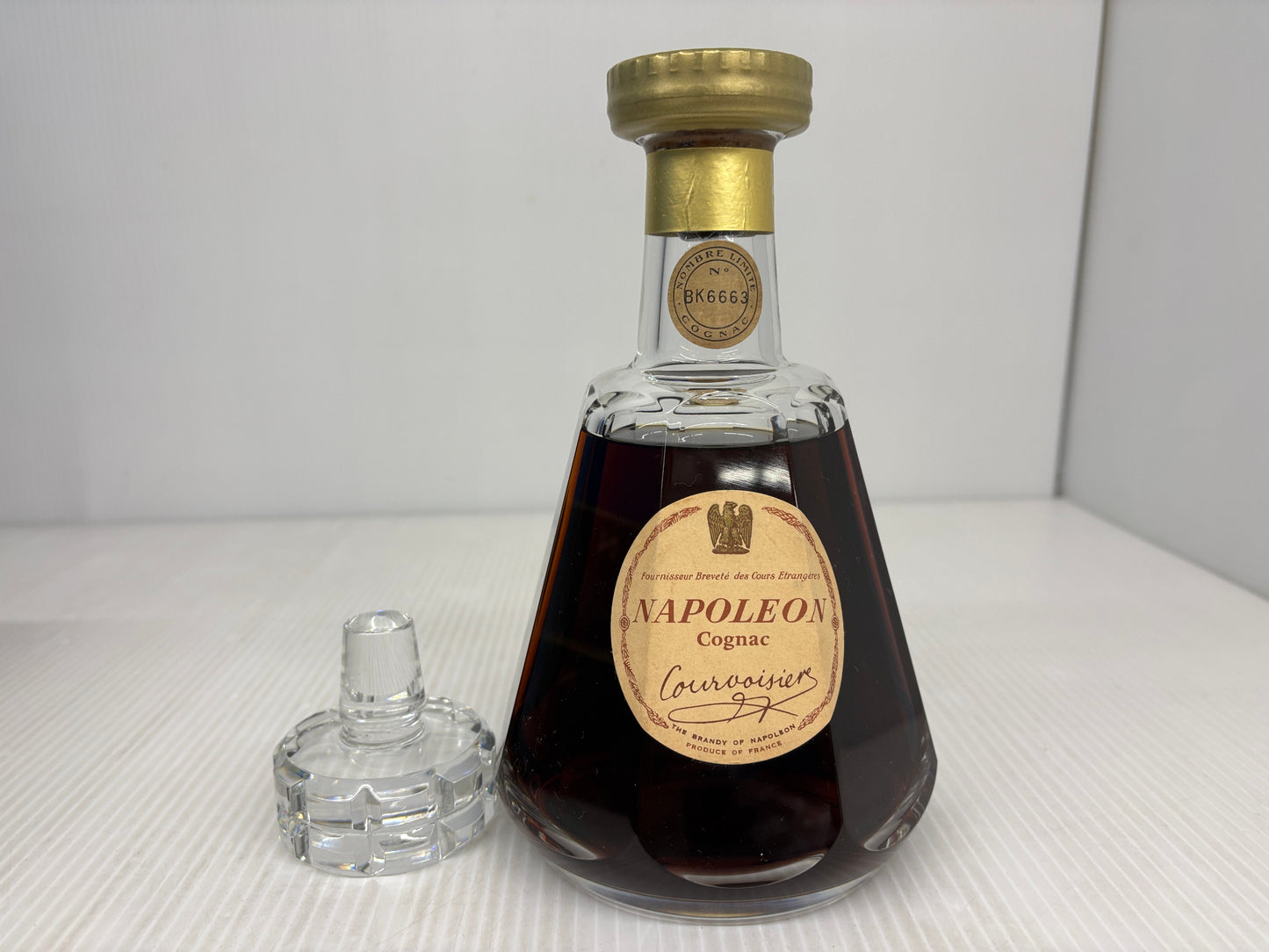 COURVOISIER Napoleon Baccarat crystal decanter クルボアジェ ナポレオン バカラボトル コニャック ブランデー 替栓あり