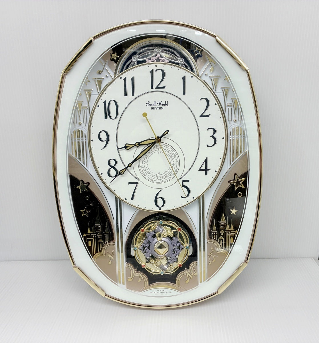 リズム スモールワールド 4MN513RH 電波時計 からくり 掛け時計