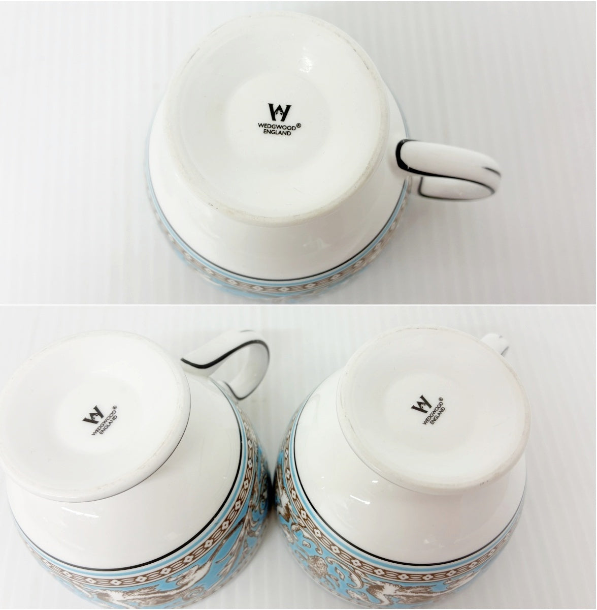 WEDGWOOD フロレンティーン ターコイズ ティーセット 中古品