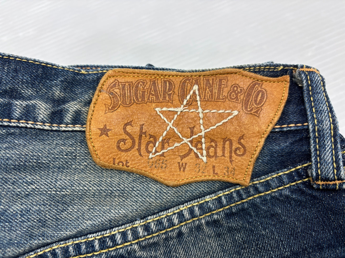 シュガーケーン SC40065H USED加工 デニムパンツ W32 スター ジーンズ 東洋エンタープライズ TOYO SUGAR CANE STAR JEANS