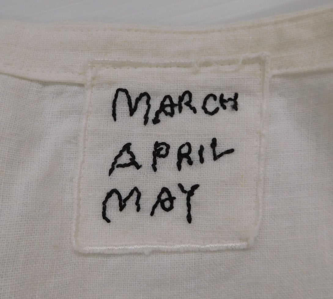 MARCHAPRILMAY マーチエイプリルメイ MAKIRON ホワイト 麻100% 日本製 中古囗T巛