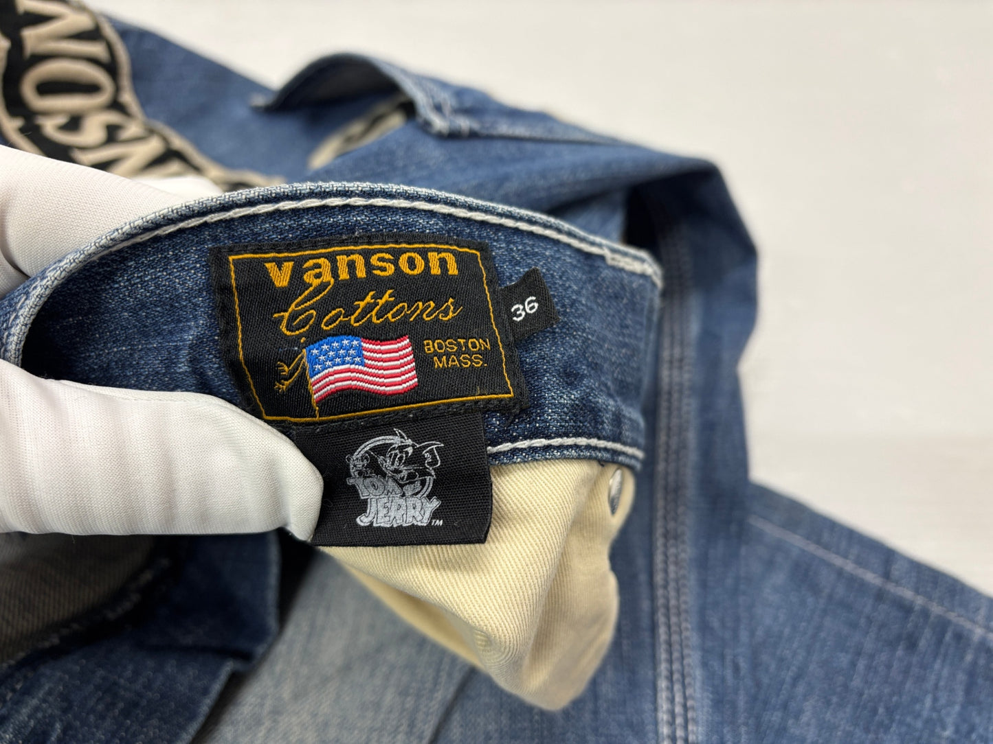 Vanson バンソン トムとジェリー デニムパンツ ジーンズ 刺繍 サイズ36