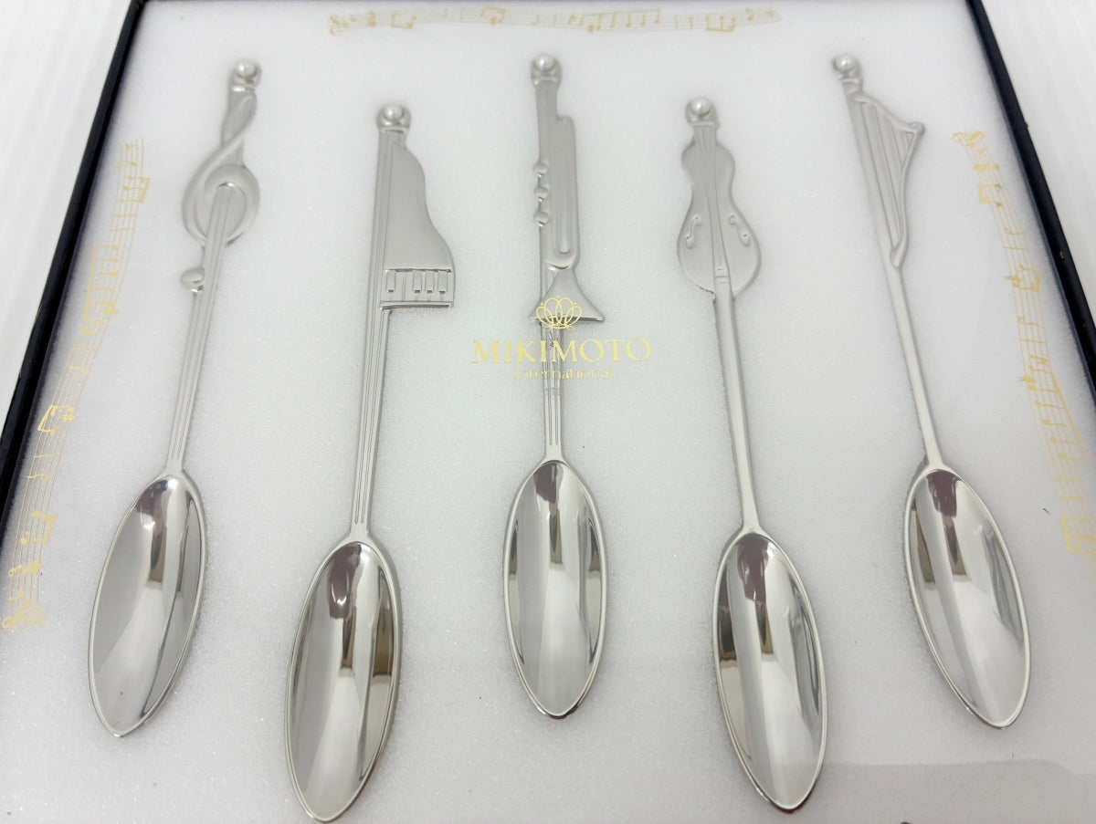 MIKIMOTO 音符・楽器モチーフ スプーンセット