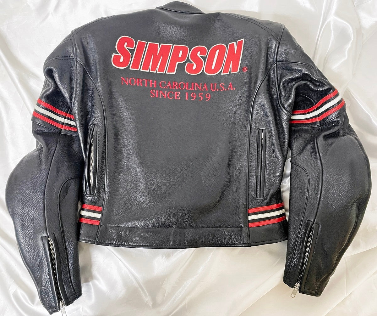 SIMPSON シンプソン MFJ公認 オールレザー ライダーススーツ セパレート サイズL