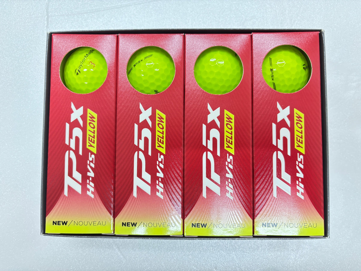 ※送料無料※ TaylorMade テーラーメイド TP5x Hi-Vis イエロー ゴルフボール 1ダース 未使用 囗G