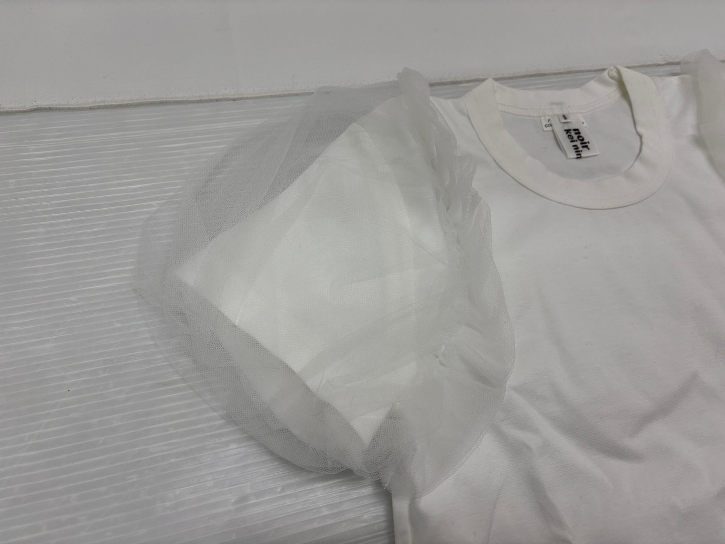 ノワールケイニノミヤ コムデギャルソン Tシャツ フリル サイズS noir kei ninomiya COMME des GARCONS
