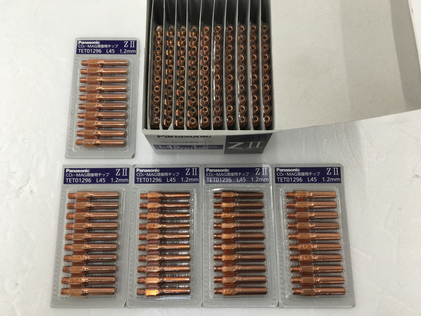 ※送料無料※ Panasonic CO2・MAG溶接用チップ ZⅡ TET01296 L45 1.2mm 150個 長期保管 未開封 囗G