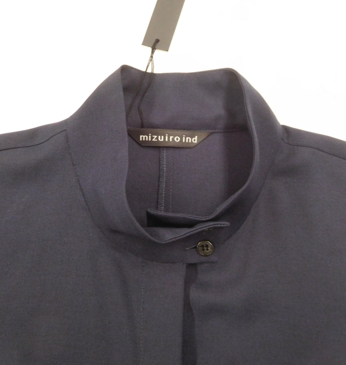 タグ付！mizuiro ind ミズイロインド オーバーサイズシャツ ネイビー 日本製 サイズ表記なし囗T巛