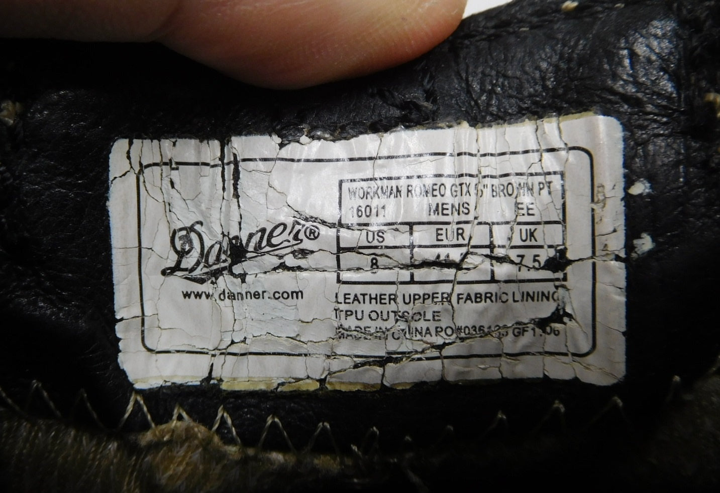 Danner ダナー WORKMAN ROMEO GTX5 16011 ブラウン size:US8 中古囗T巛