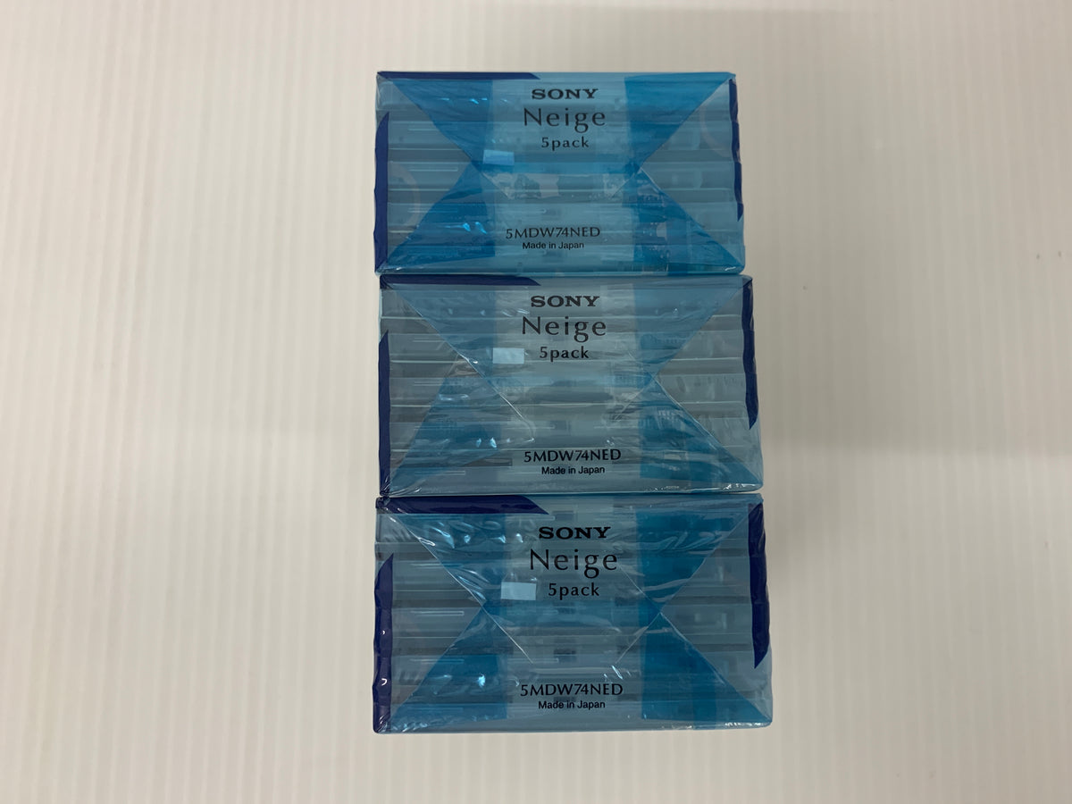 未開封 SONY Neige MD 74分 5枚パック×3 計15枚 5MDW74NED 日本製 ミニディスク