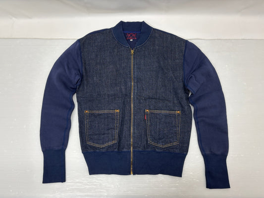 エビス スウェット デニム ジップアップ トレーナー サイズ38 EVISU エヴィス