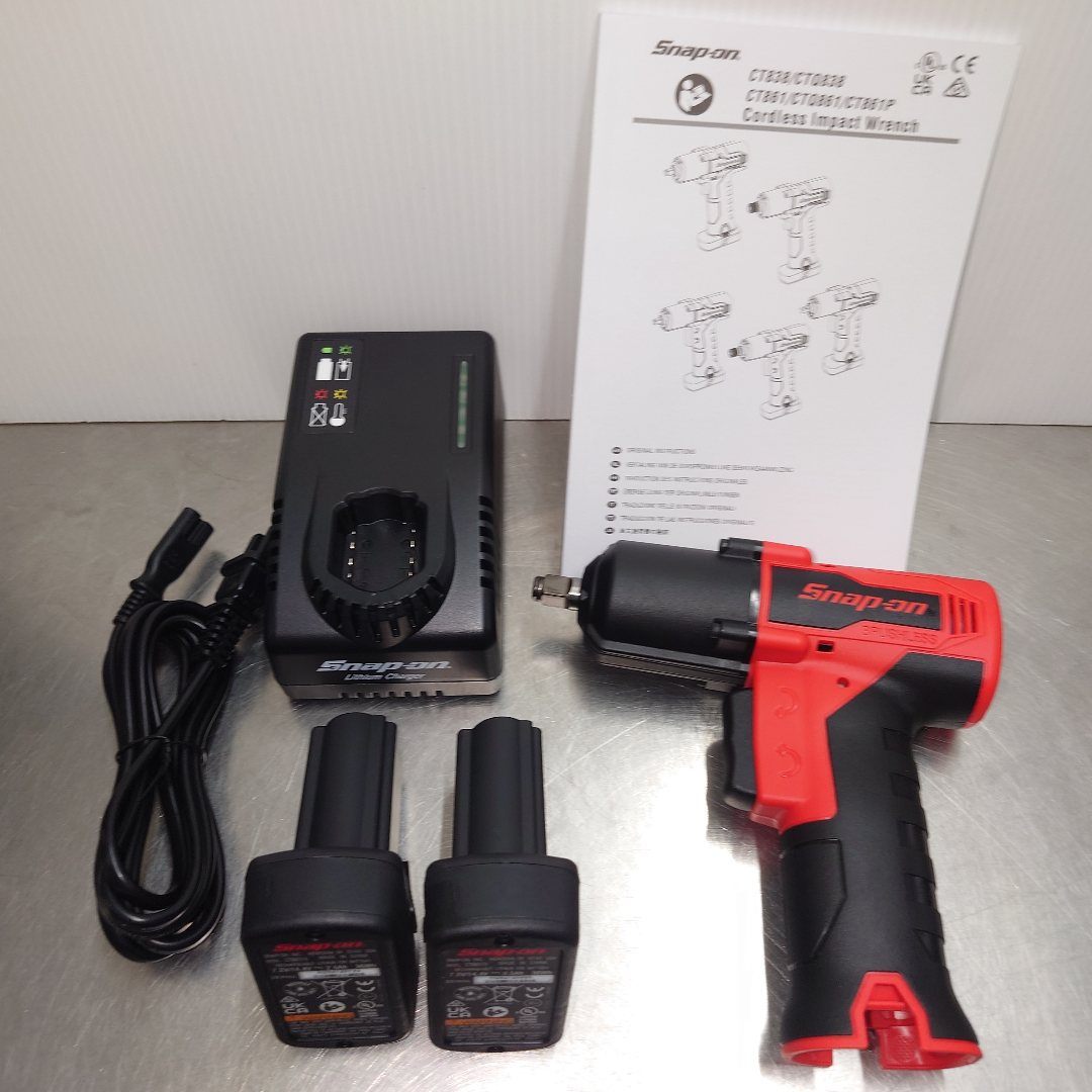 スナップオン　snap-on　(3/8)コードレスインパクトレンチ　CT861J2 RED　CT861J2　囗T巛