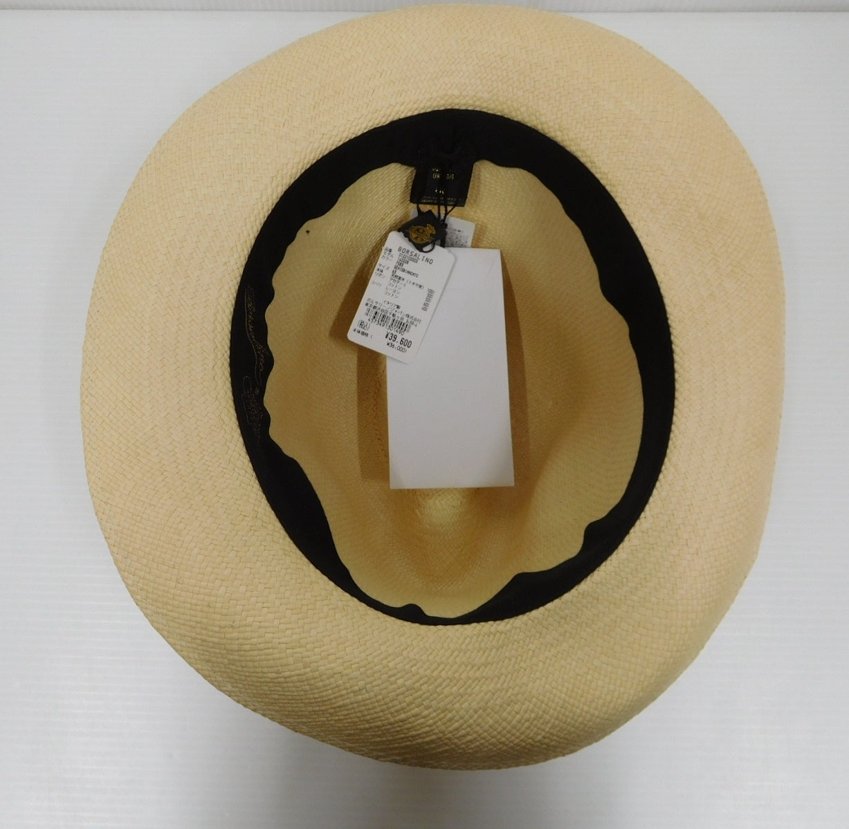 タグ付！BORSALINO ボルサリーノ 中折れパナマハット イタリア製 size:63囗T巛