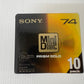未開封 SONY MD PRISM GOLD 74分 10枚パック 10MDW74PRB 日本製 ミニディスク