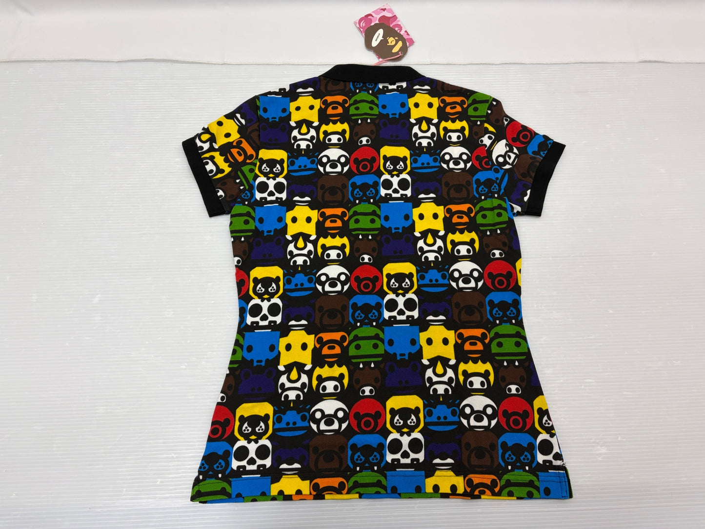 エイプ ベビーマイロ 総柄 ポロシャツ サイズS レディース A BATHING APE