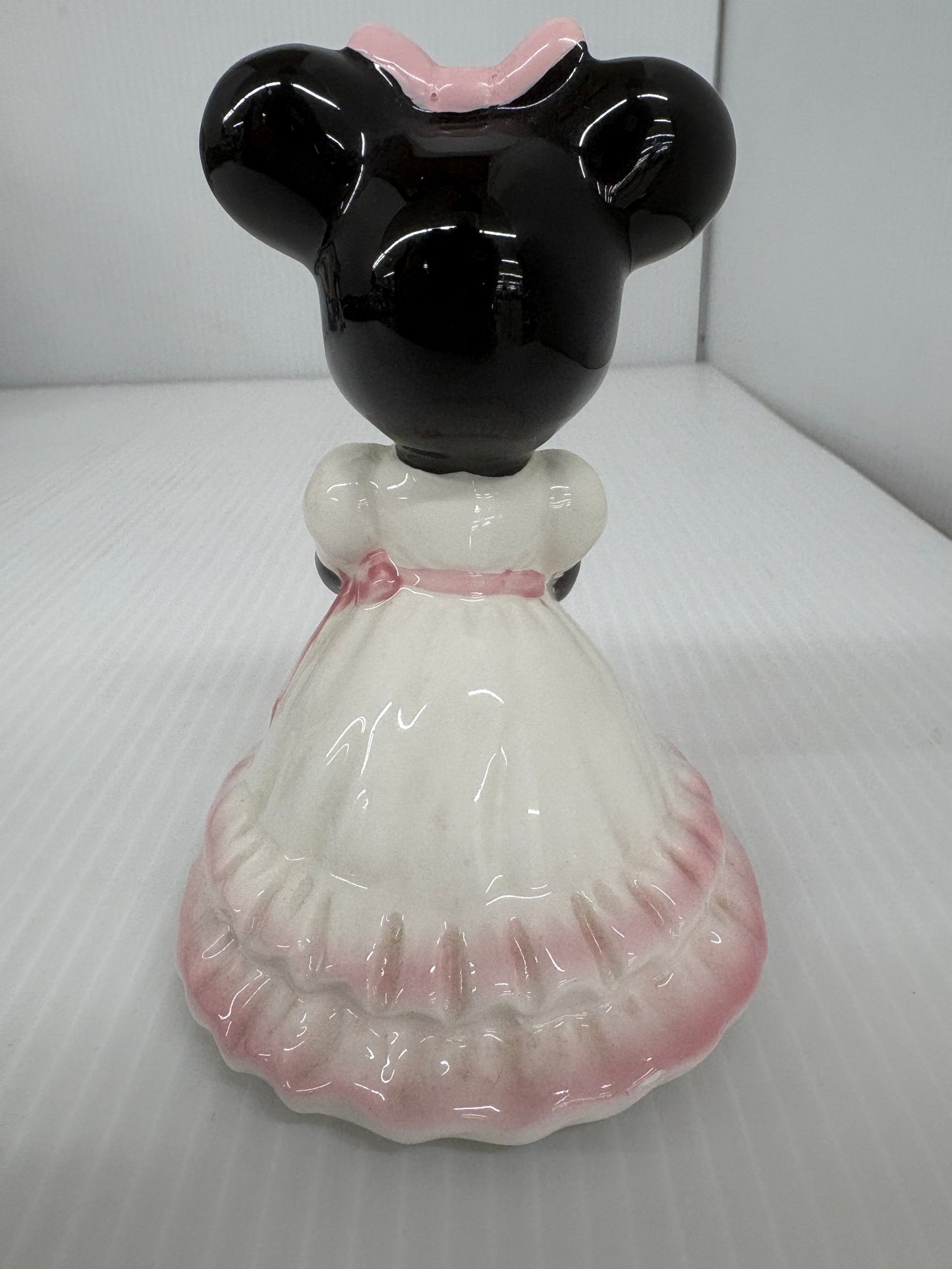 Disney ミッキー＆ミニー 陶器フィギュリン オルゴール動作品 ペアセット 日本製 Walt Disney Company レトロ 置物