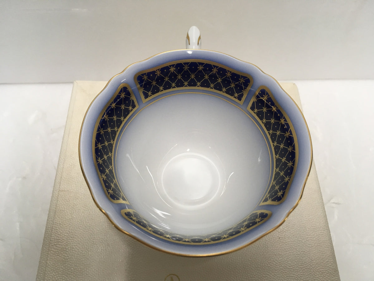 ※送料無料※ 大倉陶園 The Okura ブルーインペリアル ティーカップ＆ソーサー 70C/9581 長期保管 未使用 囗G