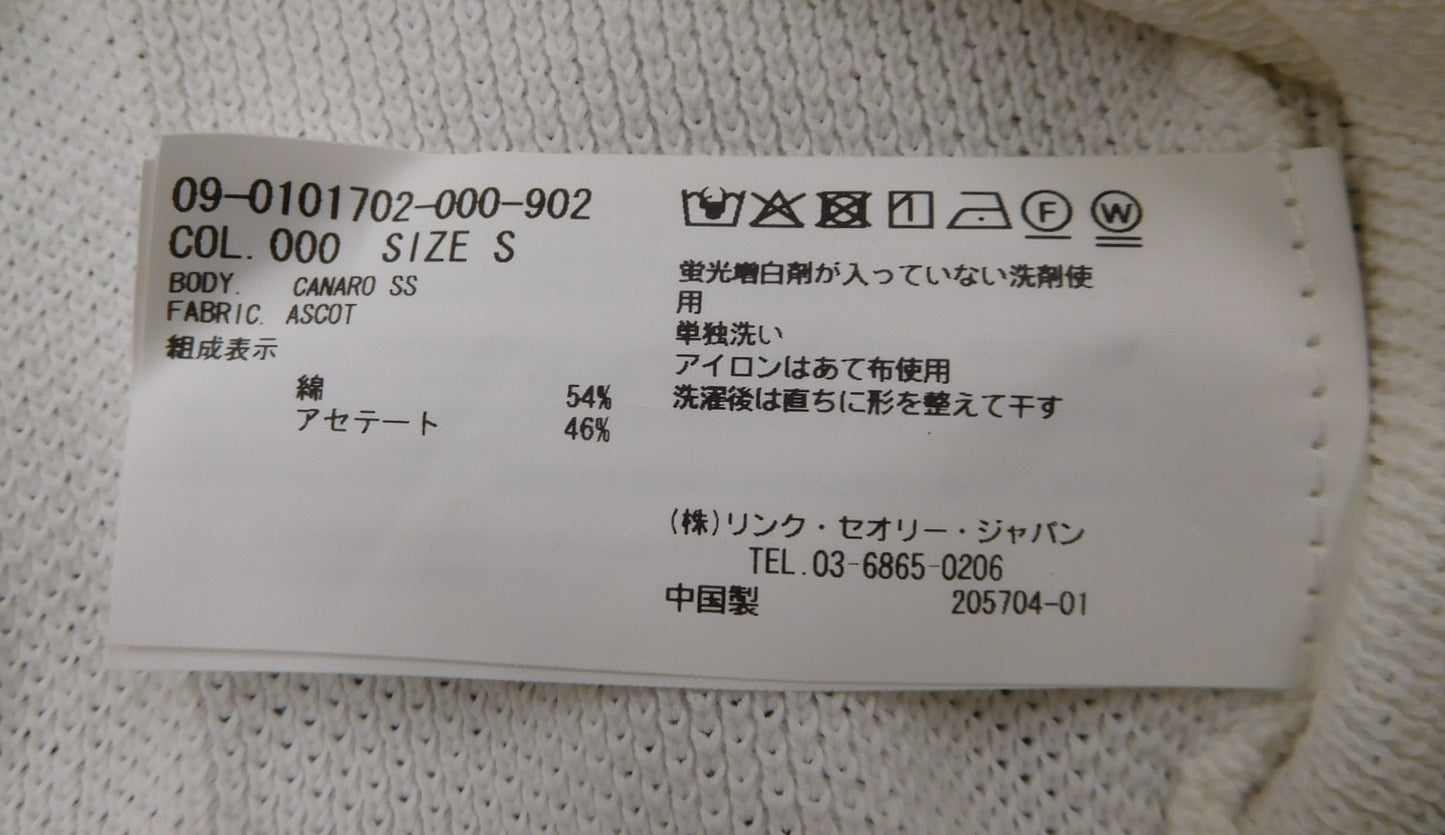 タグ付！Theory セオリー 半袖シャツ ホワイト size:S囗T巛