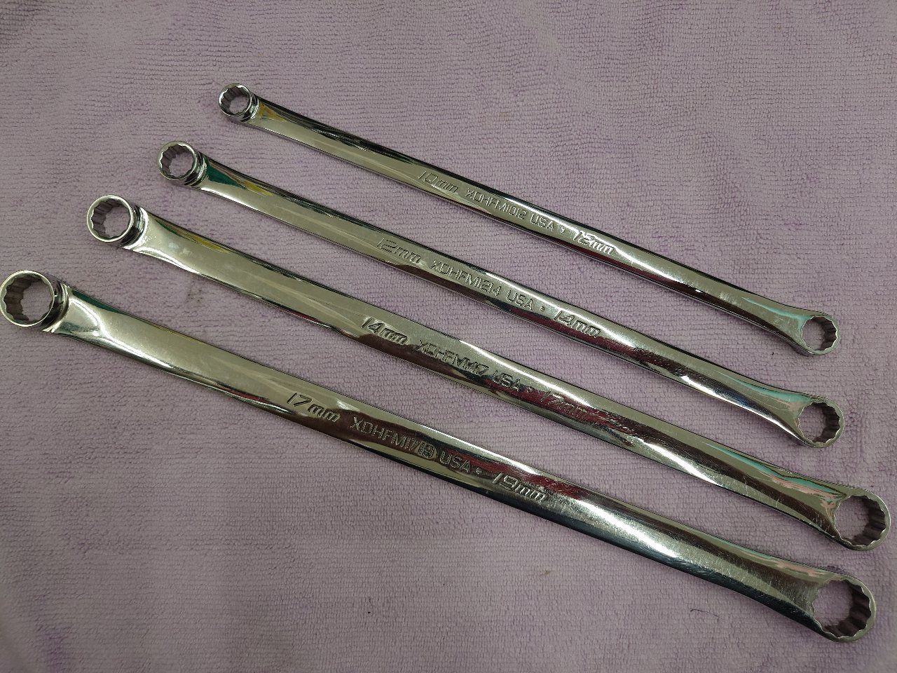 スナップオン　snap-on　ロングストレートメガネレンチ4本セット　XDHFM1012～1719　囗T巛