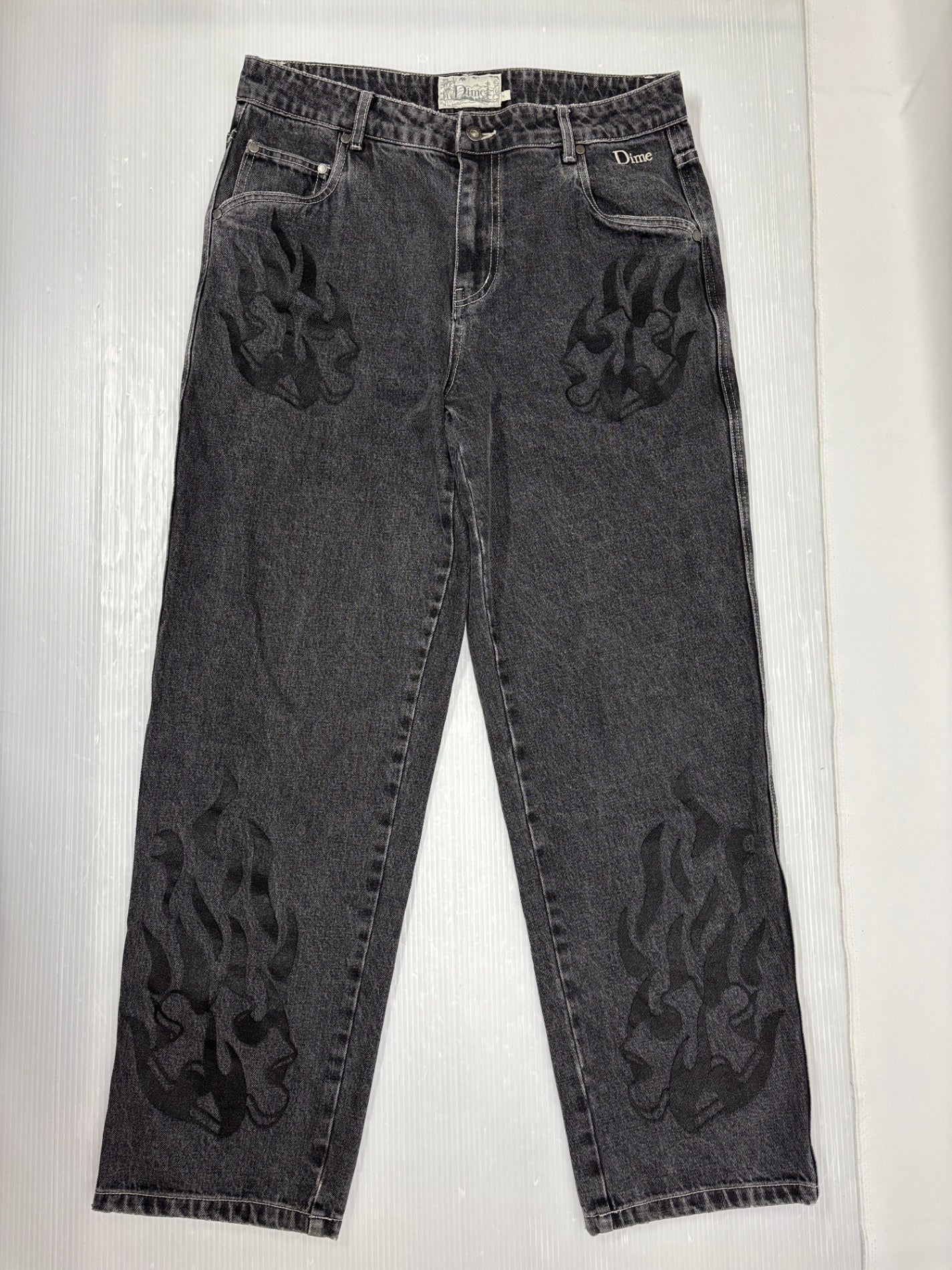 ダイム デニムパンツ サイズM　Dime FLAMEPUZZ RELAXED DENIM PANTS BLACK WASHED