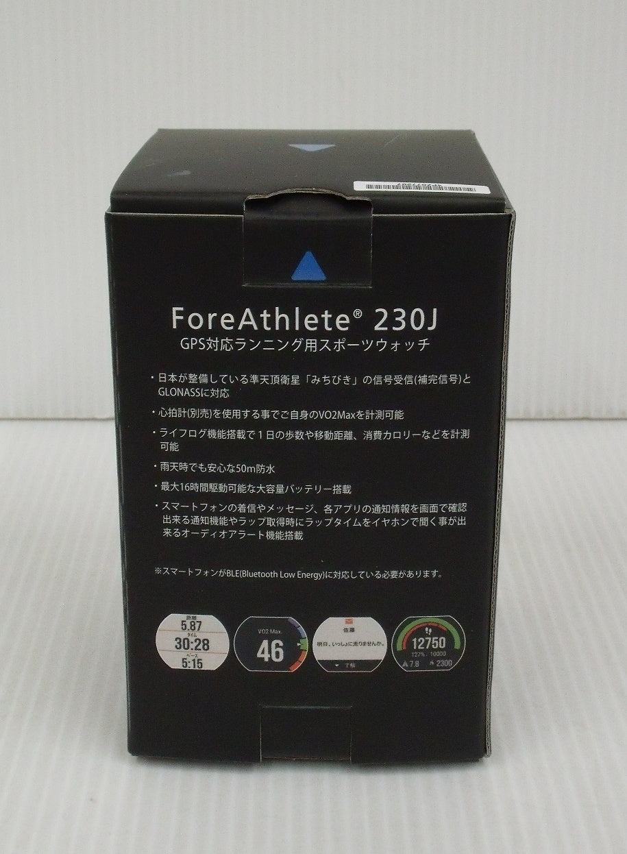 ガーミン スマート機能搭載GPSランニングウォッチ Fore Athlete 230J囗T巛