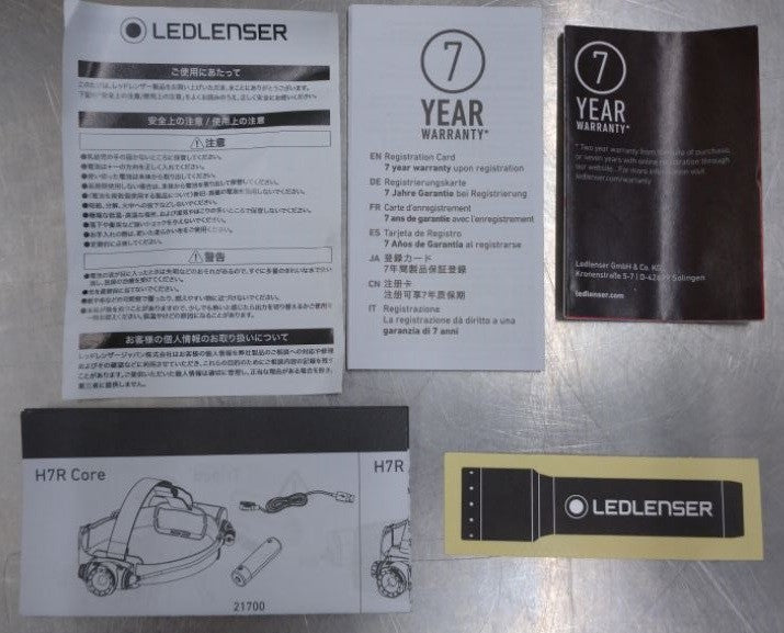 中古美品 レッドレンザー LEDLENSER LEDヘッドライト ヘッドランプ H7R CORE 囗T巛