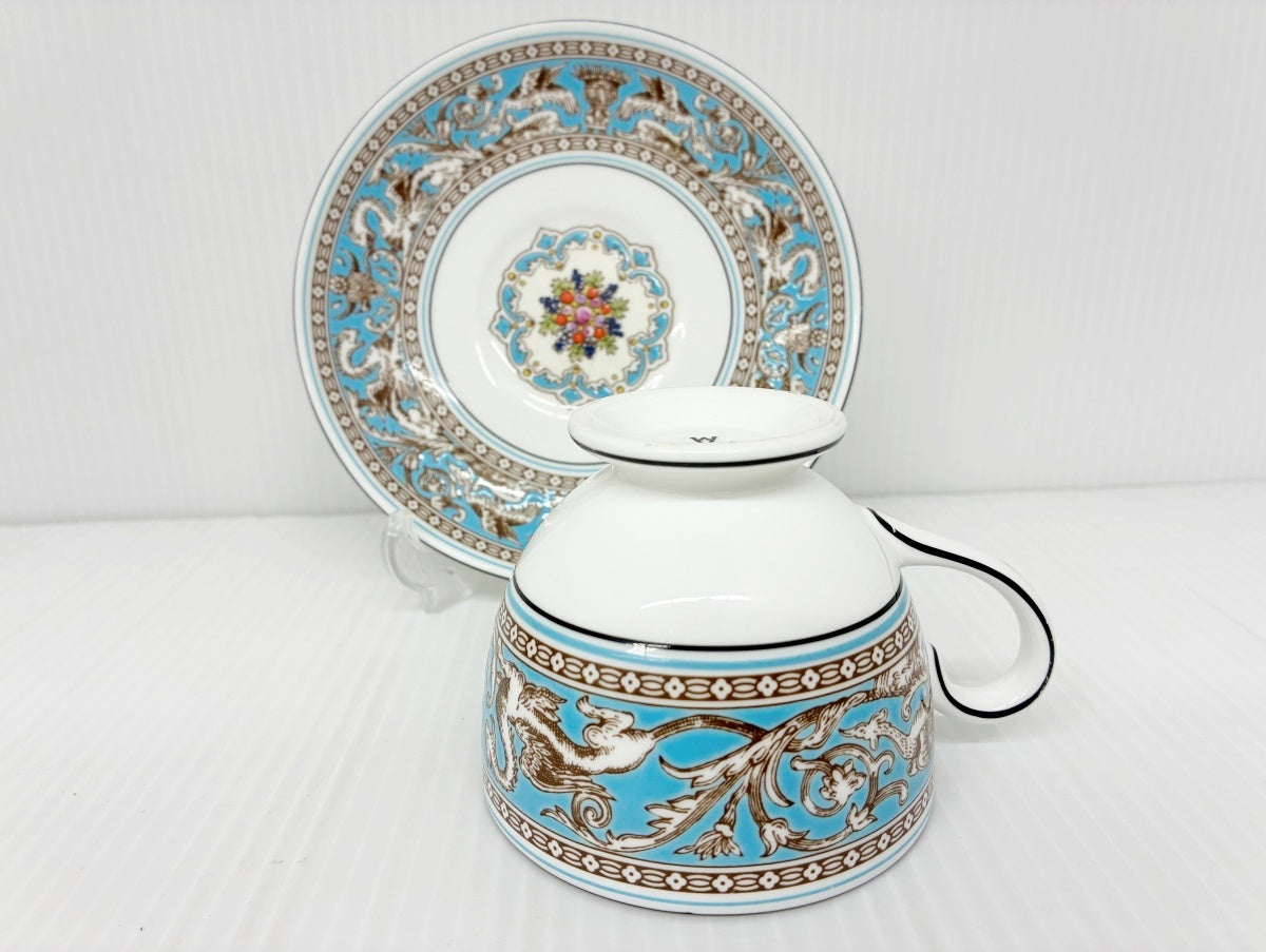 WEDGWOOD フロレンティーン ターコイズ ティーセット 中古品