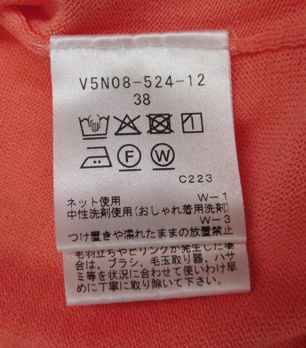 タグ付！AMACA アマカ コットンシルク ニットカーディガン ピンク size:38囗T巛