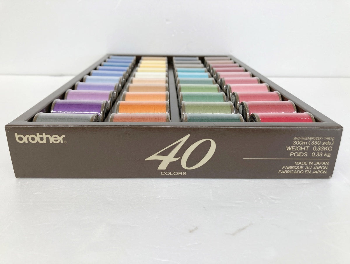 brother カントリー ミシン刺しゅう糸 40色セット