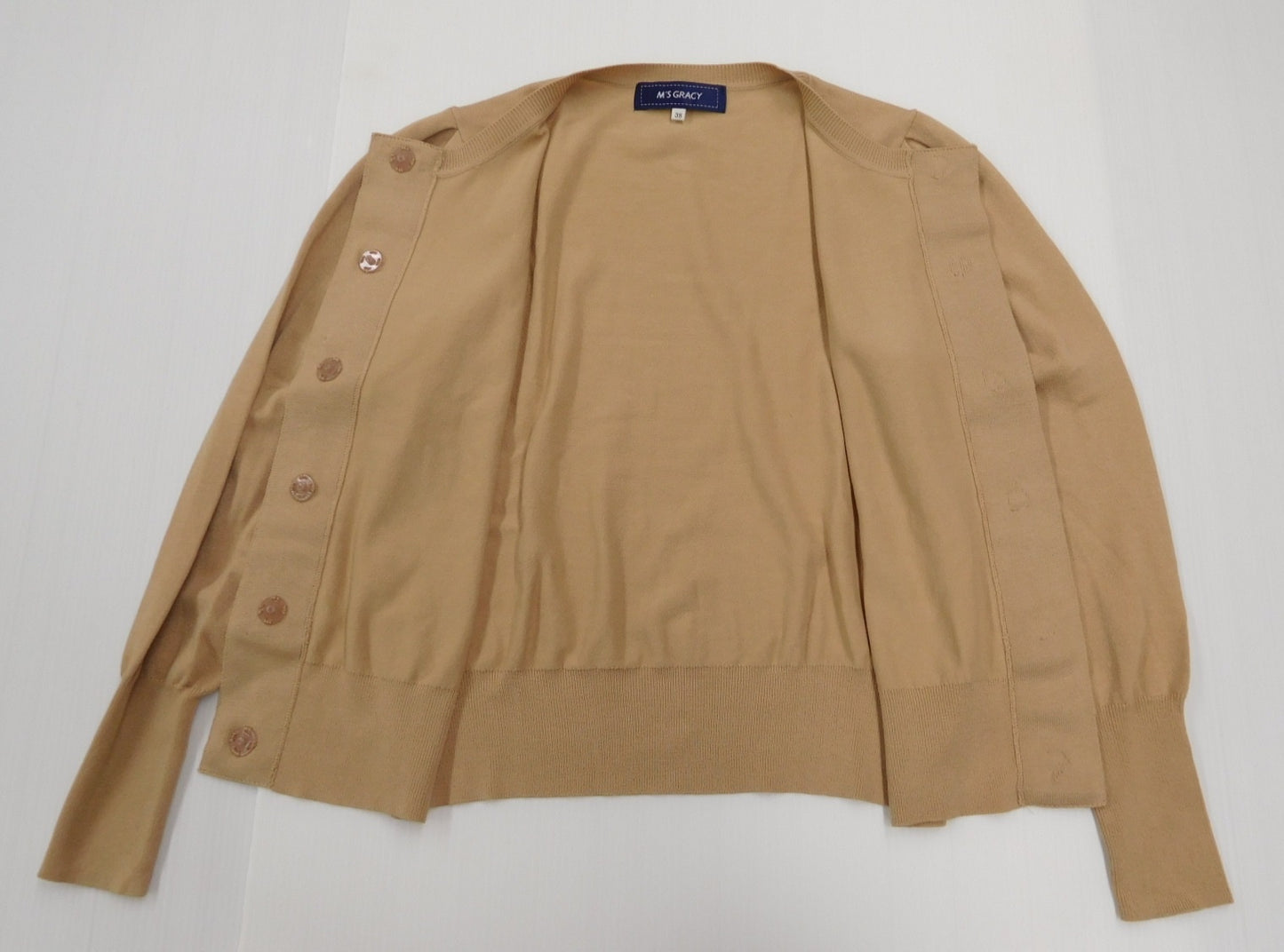 M’S GRACY エムズグレイシー カーディガン ベージュ GL-218709 size:38囗T巛