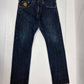 A BATHING APE エイプ デニム パンツ Mサイズ 猿王冠 刺繍
