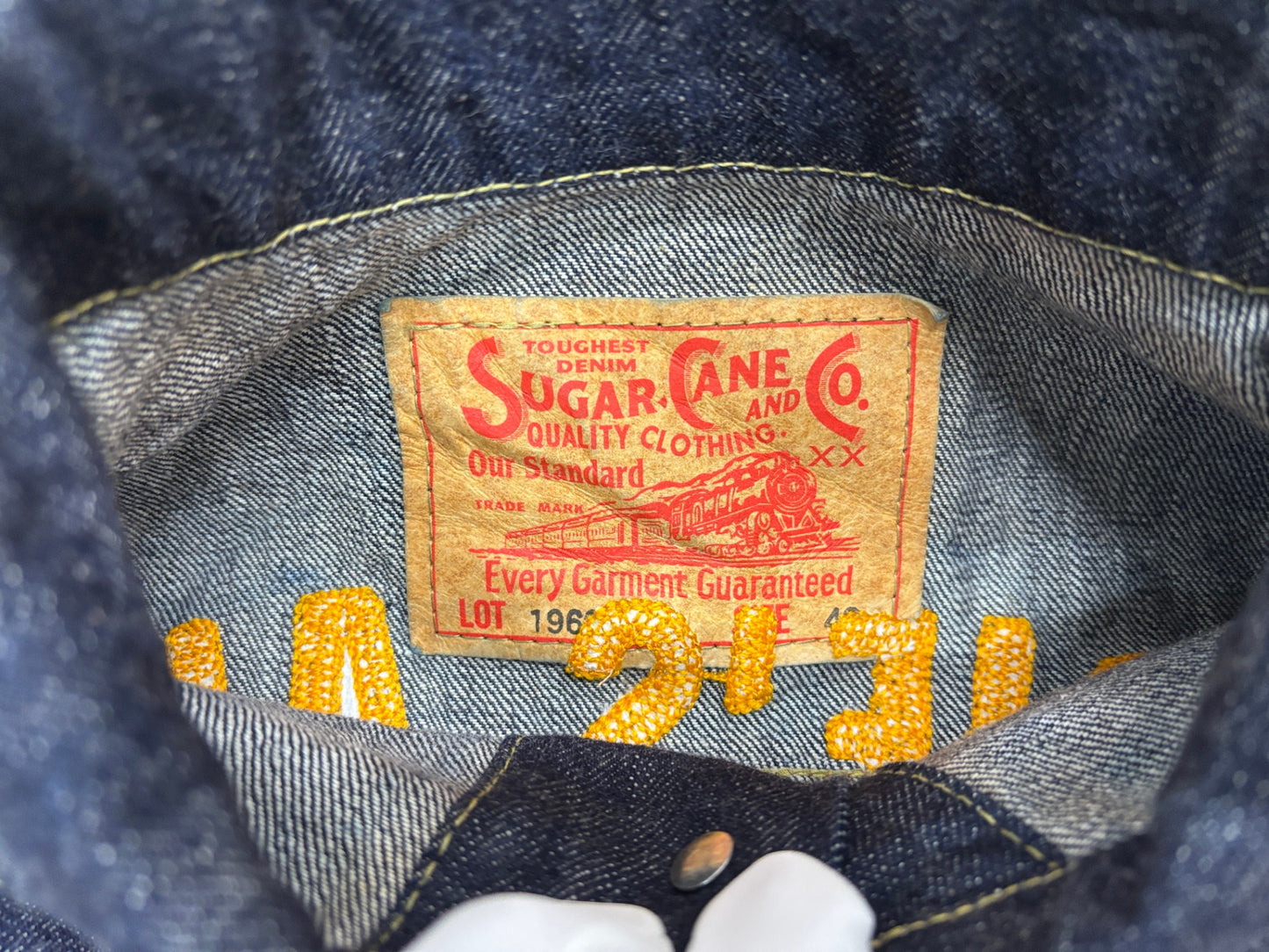 シュガーケーン デニムジャケット Gジャン サイズ40 東洋エンタープライズ SUGAR CANE ワッペン 刺繍