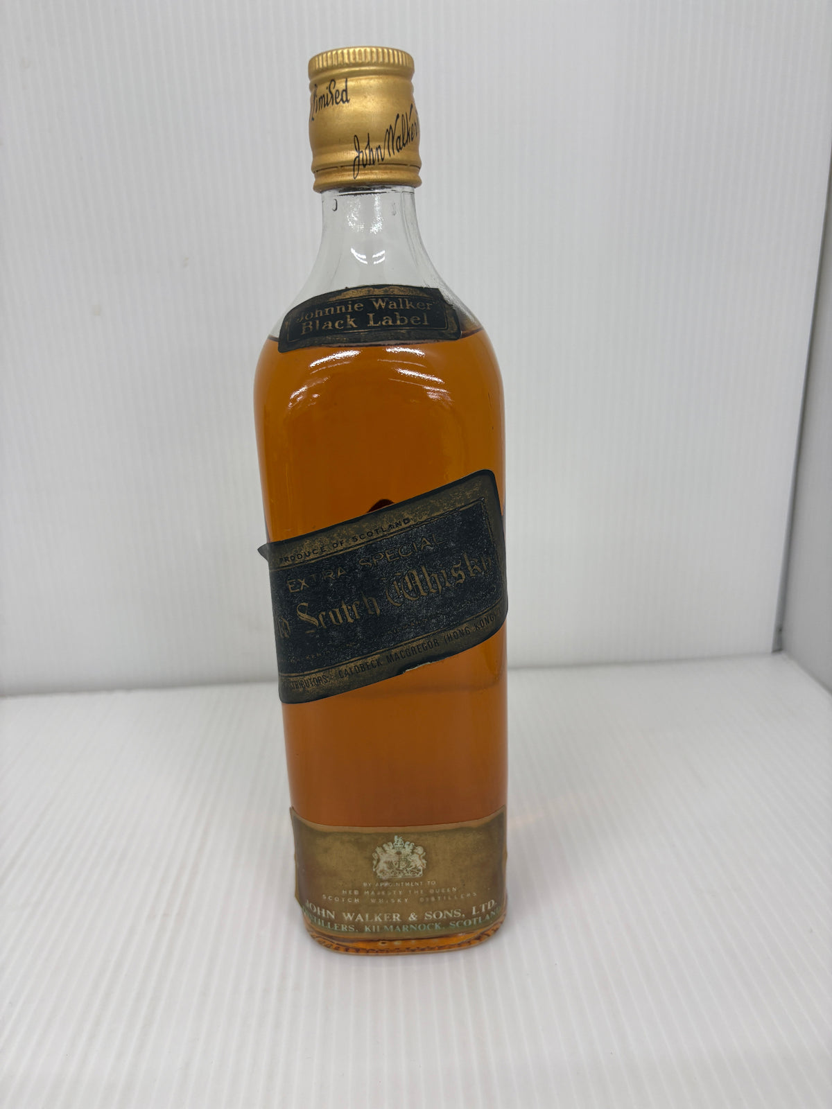 【未開栓 古酒】ジョニーウォーカー ブラックラベル EXTRA SPECIAL 金キャップ 旧ボトル 香港向け