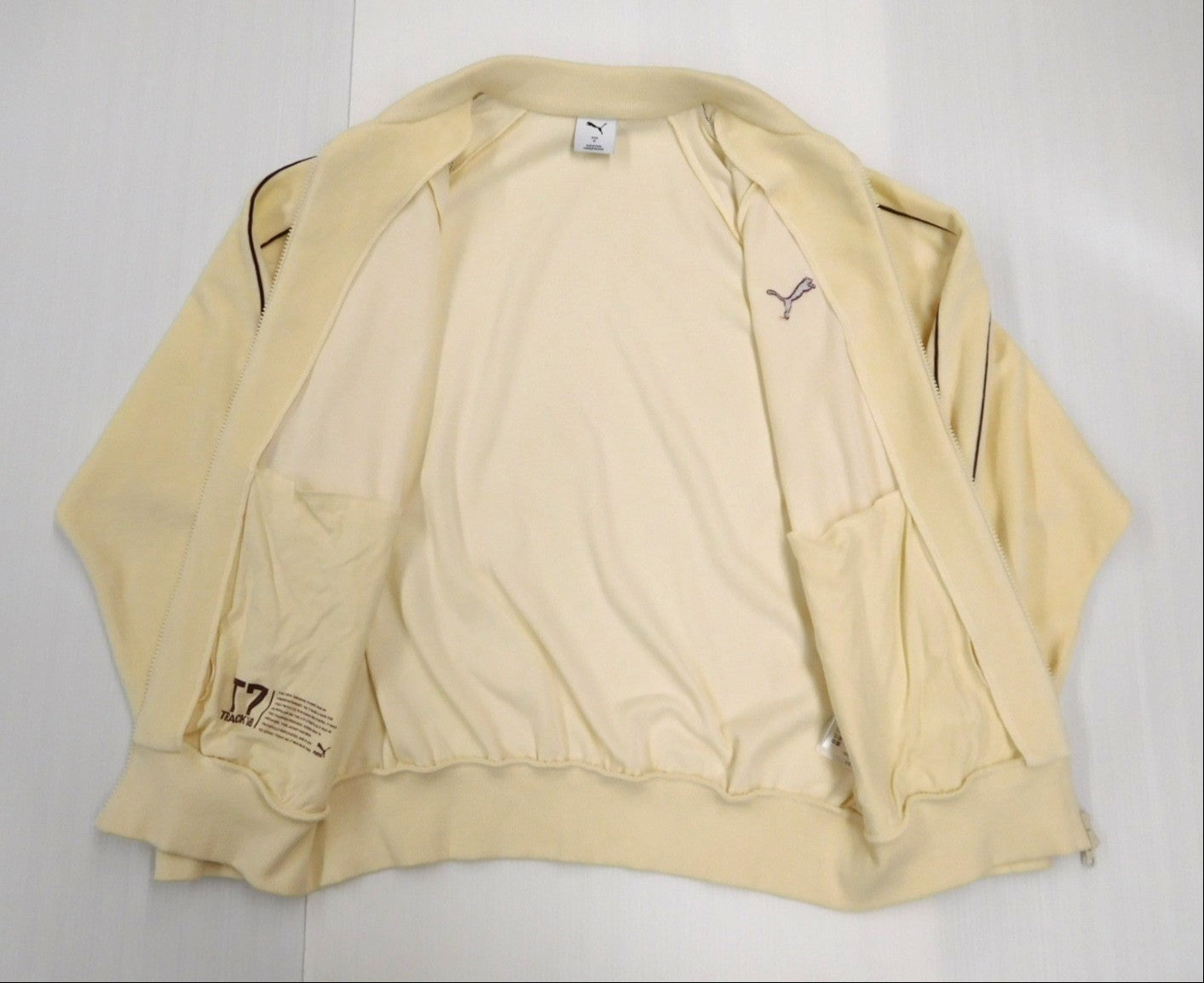 PUMA FREAKS STORE プーマ フリークスストア 別注 T7 トラックジャケット ベロア  ナチュラル size:M囗T巛