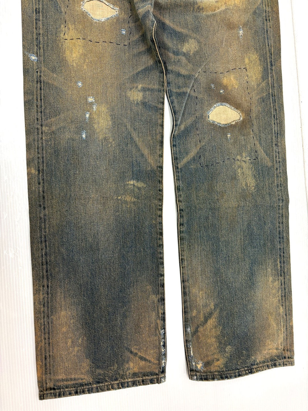 リーバイス LVC 27501-0004 デニムパンツ ジーンズ ダメージ リペア加工 W36 日本製 Levi's Vintage Clothing