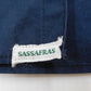 SASAFRAS ササフラス 長袖コットンシャツ ネイビー 日本製 size:M囗T巛