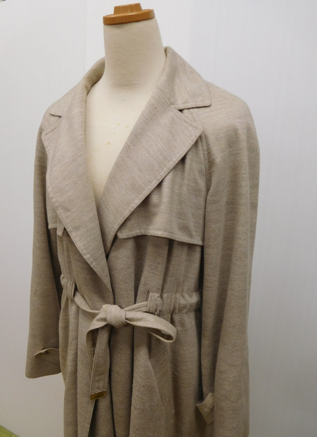 YUKI TORII トレンチコート ベージュ 22790401 ウール 日本製 size:38 中古 シミあり囗T巛