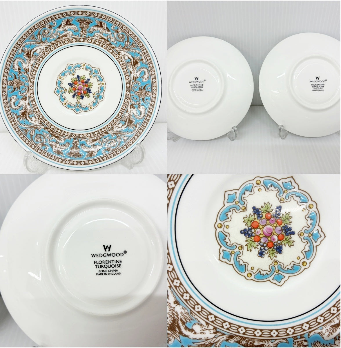 WEDGWOOD フロレンティーン ターコイズ ティーセット 中古品