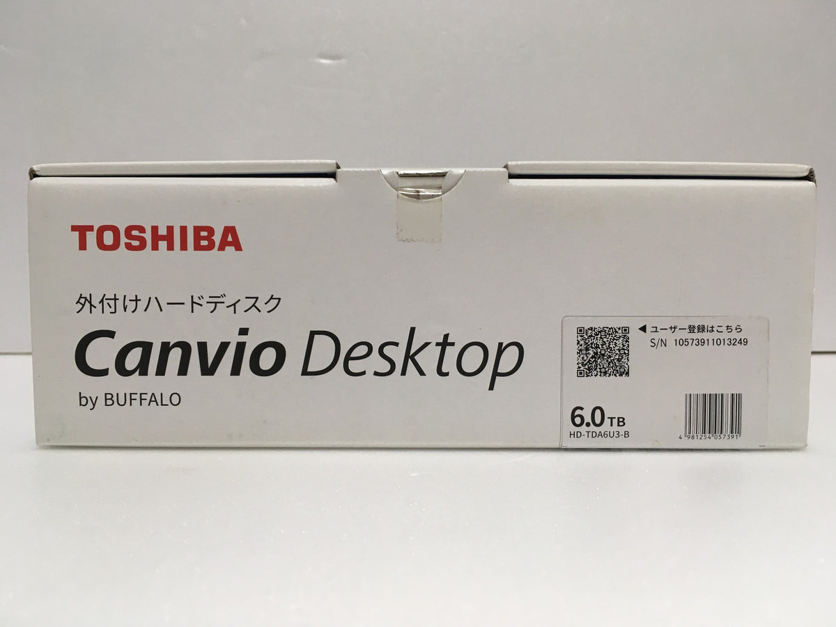 ※送料無料※ TOSHIBA 外付けハードディスク Canvio Desktop 6.0TB HD-TDA6U3-B 未開封 囗G