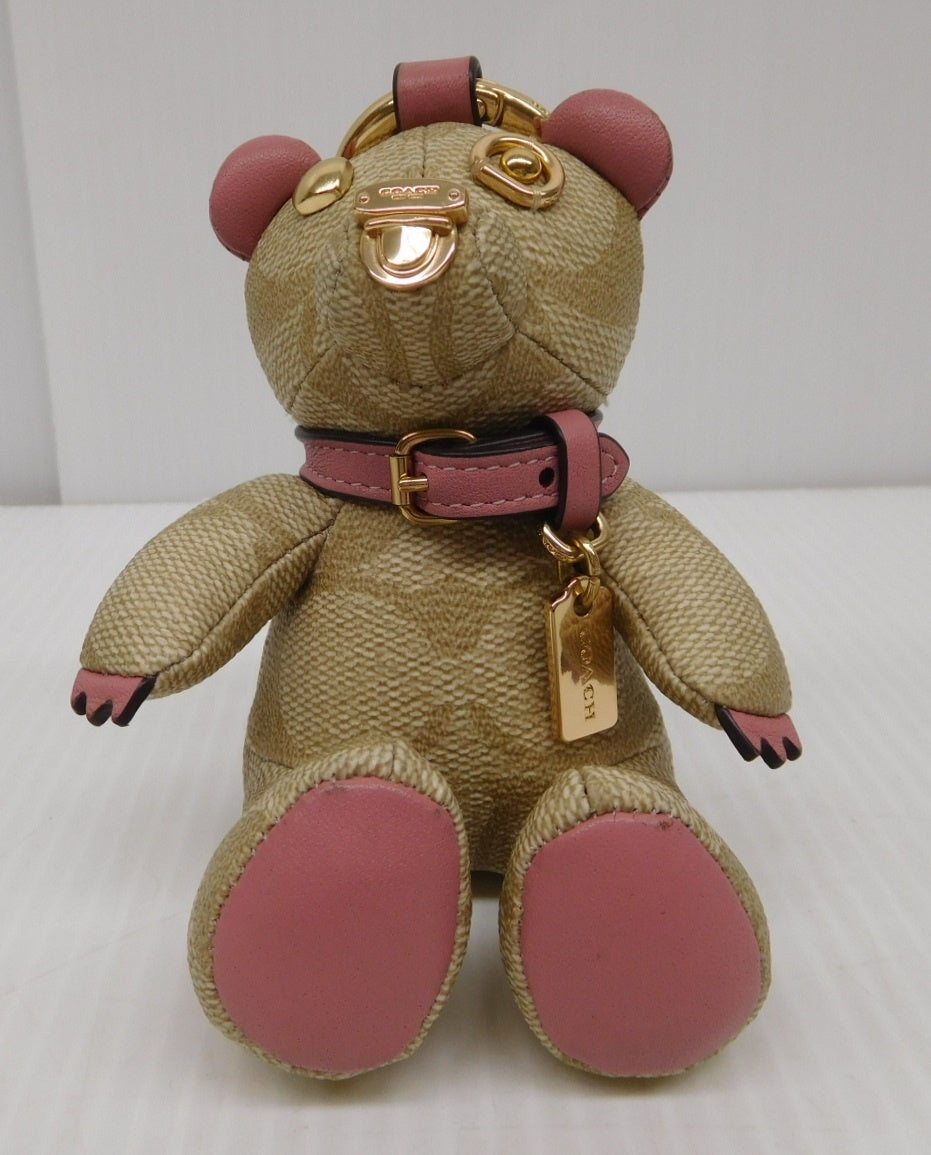 COACH コーチ ベア くま バッグチャーム シグネチャー キャンバス 中古囗T巛